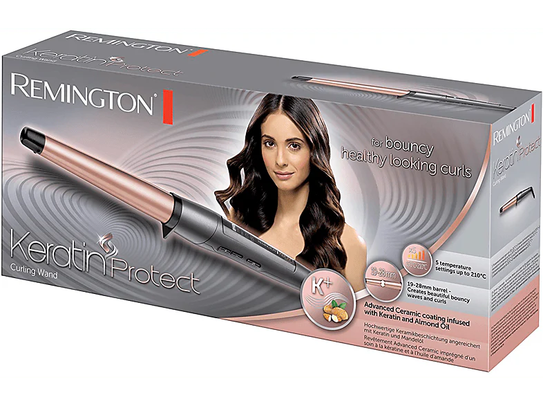 REMINGTON Fer à boucler KeratinProtect (CI83V6) Boucleur Gris - Image 5